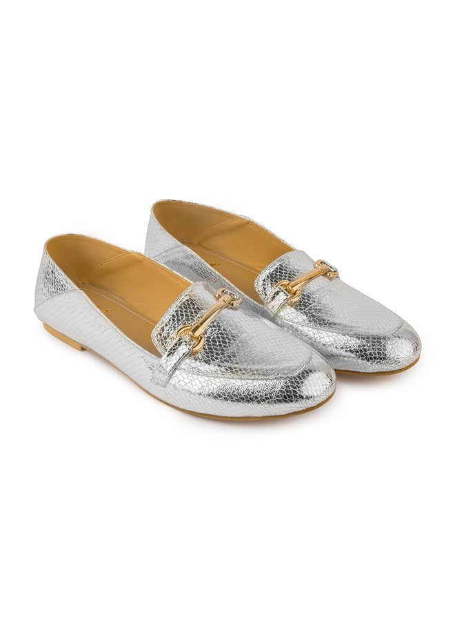 BOU Metallic Loafers - Sliver - Image 1